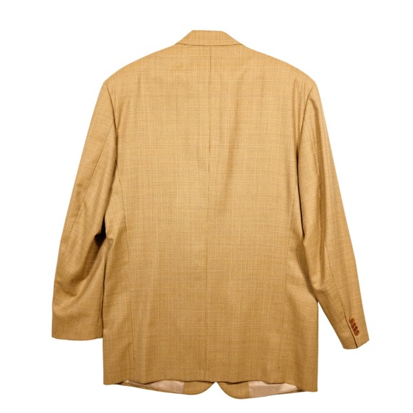 VTG Santorelli Italy Plaid Check Wool Blazer Sport Coat Jacket Made in Italy 44L - Picture 2 of 15